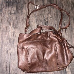Elegant Brown Leather Shoulder Bag